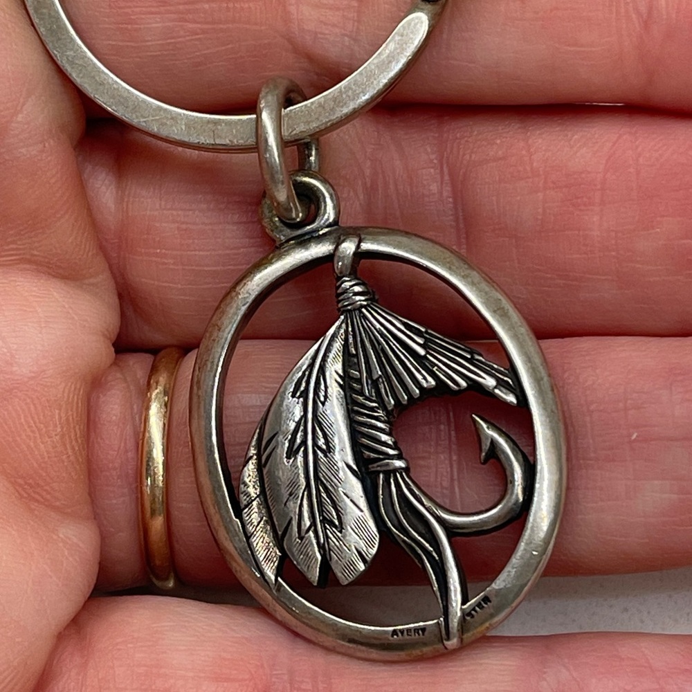 James Avery Sterling Silver Fly Fishing Lure Key Chain Set